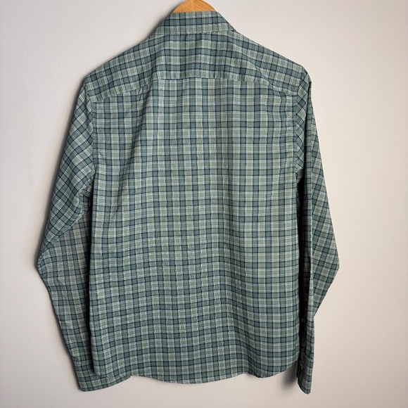 UNTUCKit Men's Slim Fit Green Plaid‎ Long Sleeve Button Shirt St. Patrick Day M - Picture 6 of 14